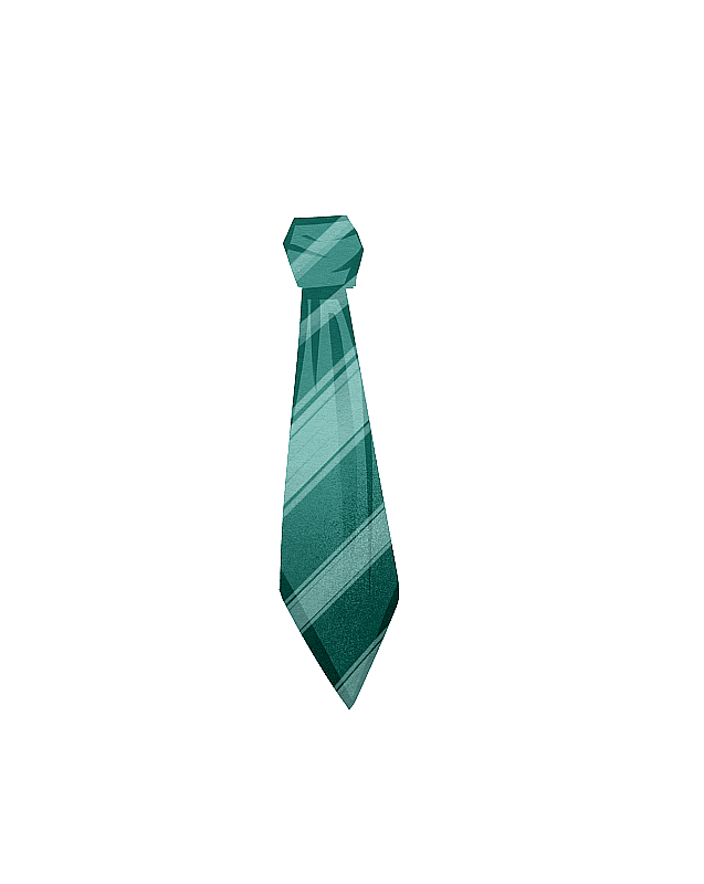 绿色的领带插画图片素材