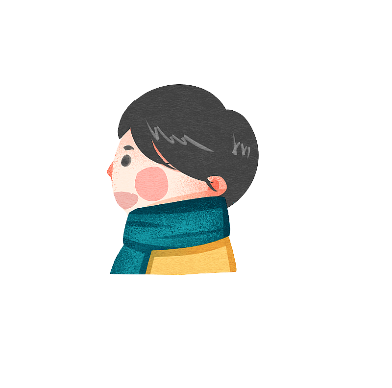 冬天穿冬装的男性插画图片素材