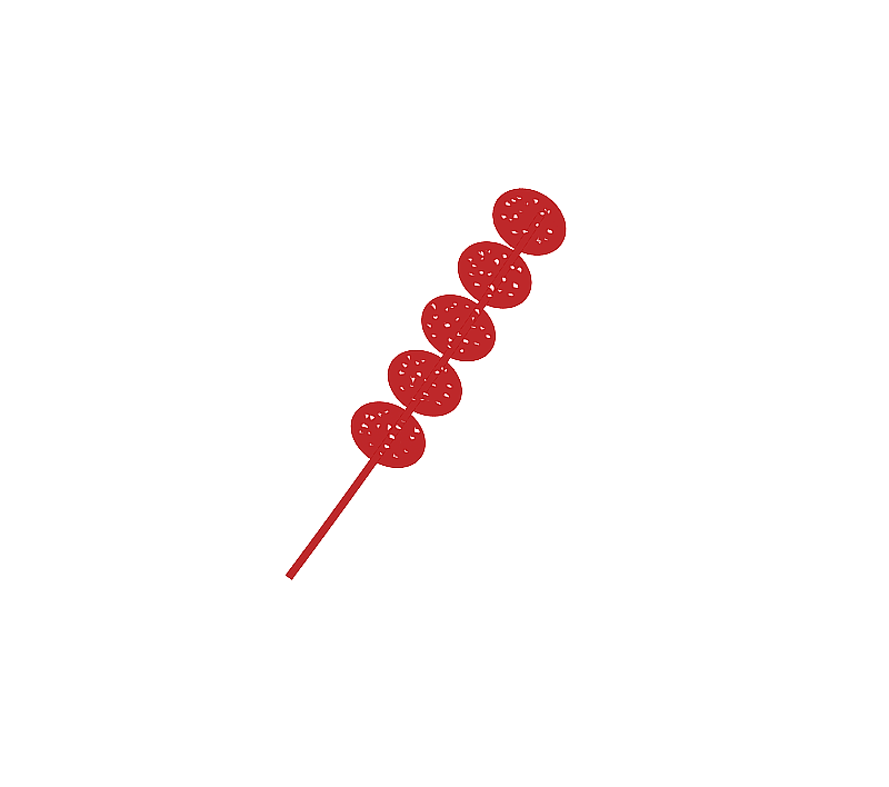 红色剪纸风格冰糖葫芦年货插画图片素材