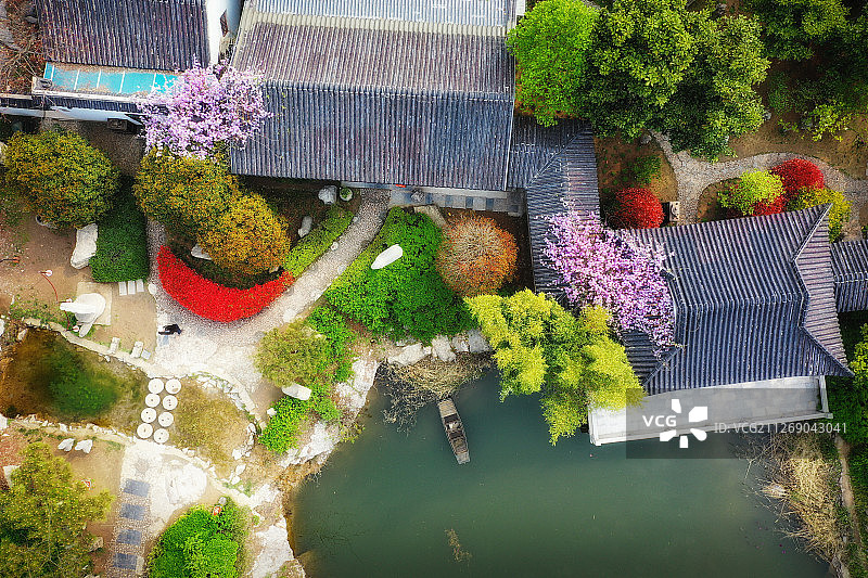 庭院春日+江苏省徐州市鼓楼区龟山景区图片素材