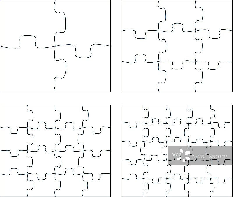 2x2拼图套装图片素材