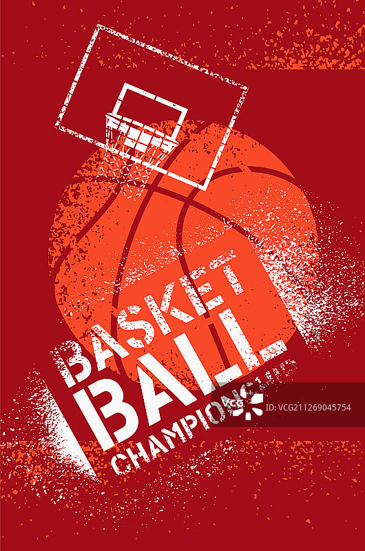 篮球锦标赛模版喷绘海报图片素材