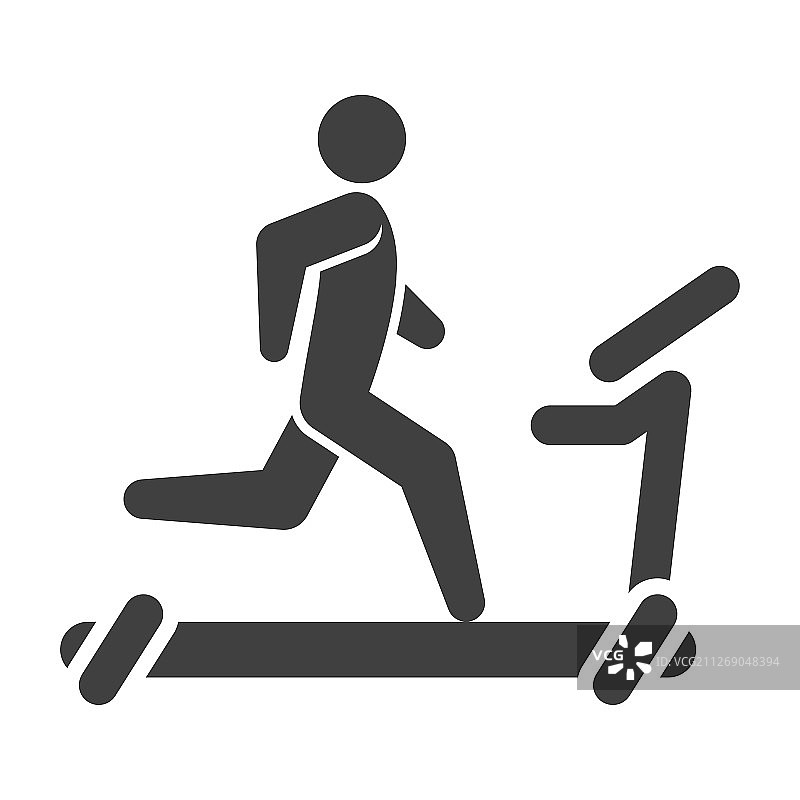 在跑步机上的男人图标图片素材