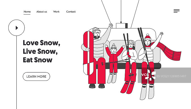 冬季假期活动网站着陆页图片素材