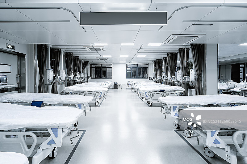 无人的崭新医院病房图片素材
