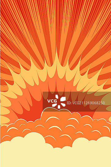 卡通彩色爆炸模板图片素材