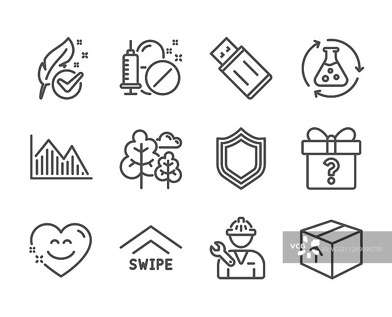 树形U盘等商务图标图片素材