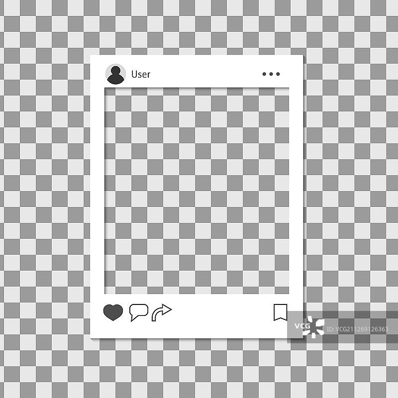 隔离在透明背景上的相框图片素材