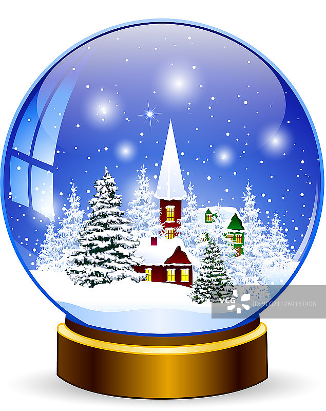 冬季风景雪景球图片素材