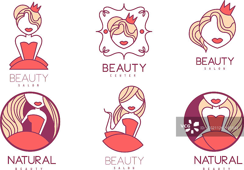 优质化妆品中心标签套装图片素材