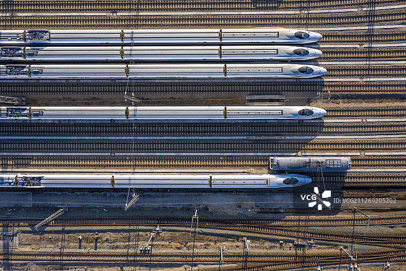 武汉 高铁动车 航拍图片素材
