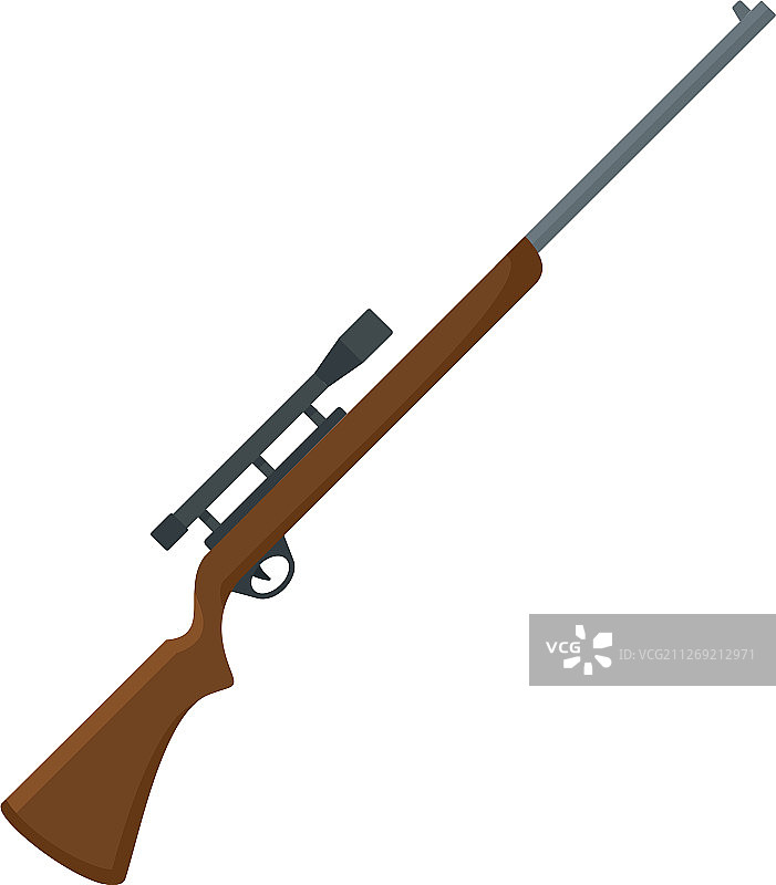 狙击步枪瞄准镜图标（扁平风格）图片素材