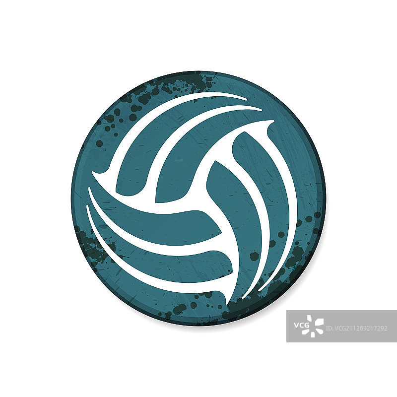 圆形蓝色排球纹理边框图片素材