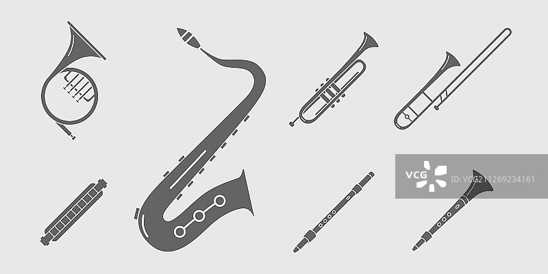 音乐乐器图标合集18图片素材