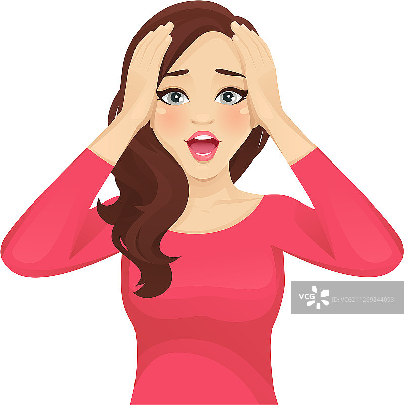 有压力的女人图片素材