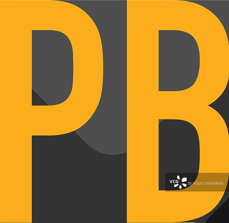 首字母PB黑色创意设计logo图片素材