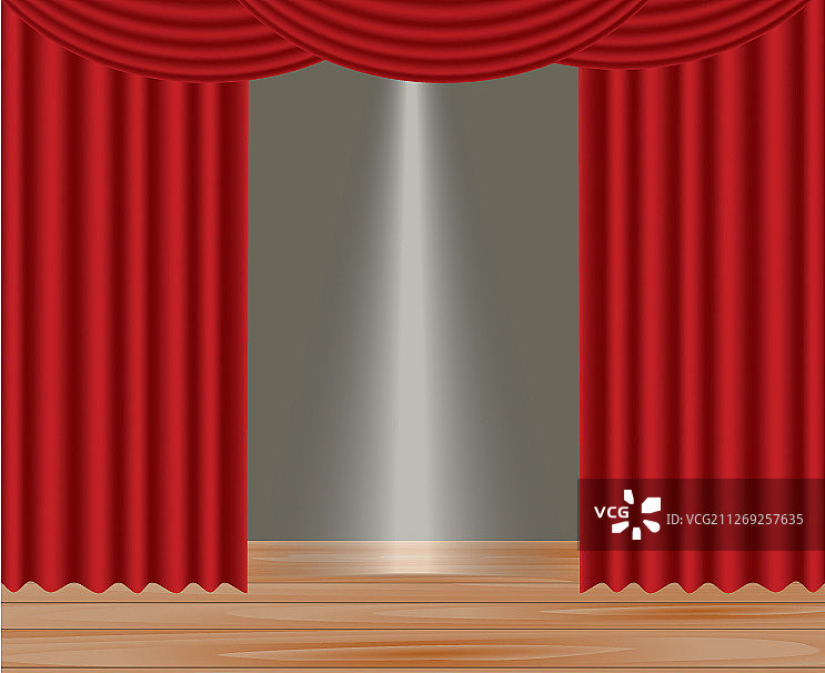红色幕布舞台图片素材