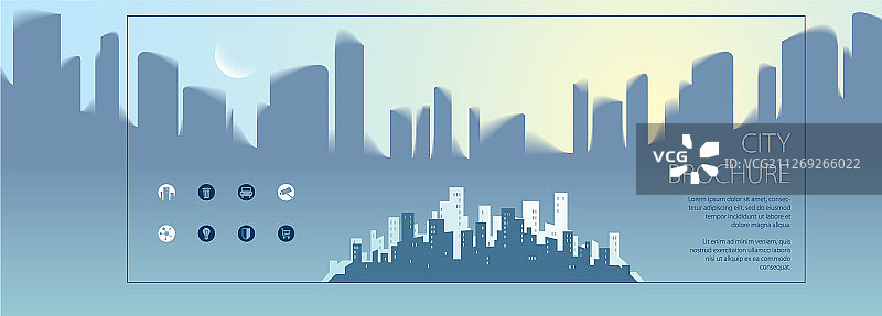 极简城市旅行游客广角图图片素材