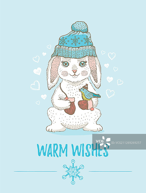 圣诞快乐卡片，可爱动物圣诞节海报图片素材