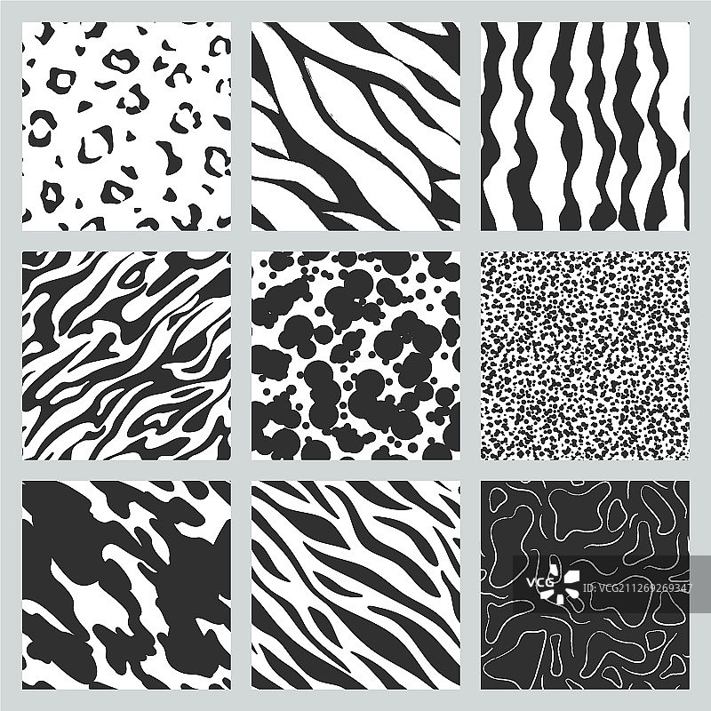 抽象手绘无缝图案合集图片素材