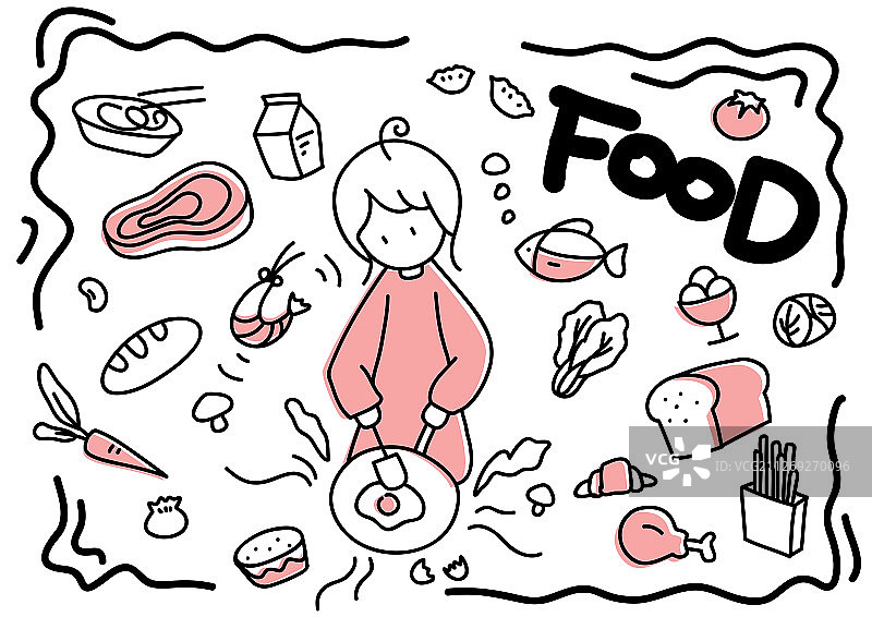 食物涂鸦手账风图片素材
