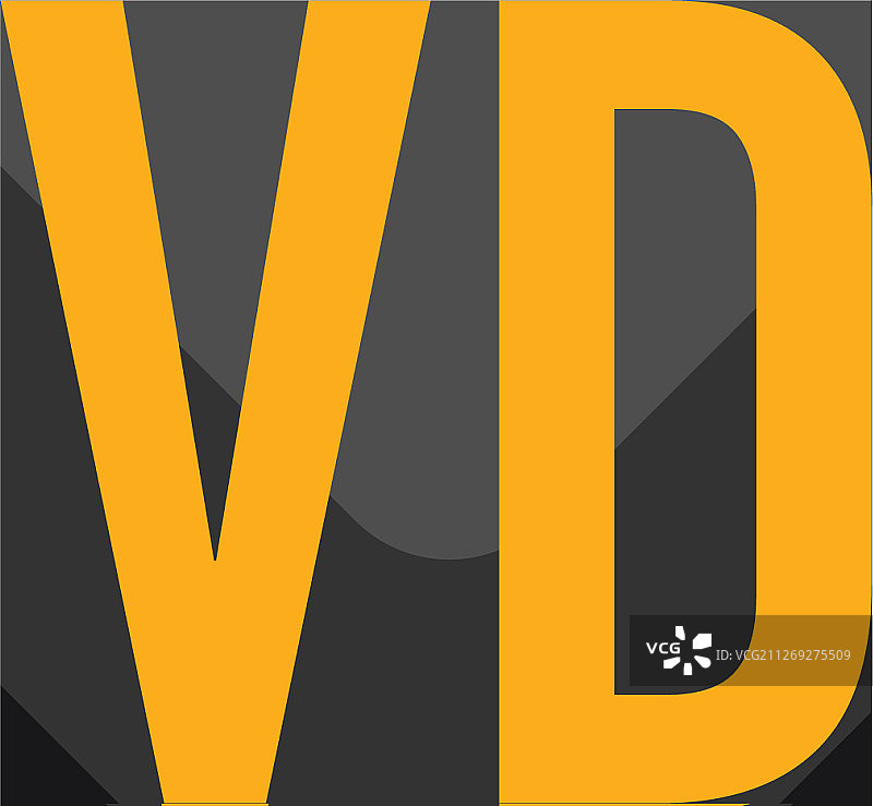 首字母VD黑色创意logo设计图片素材