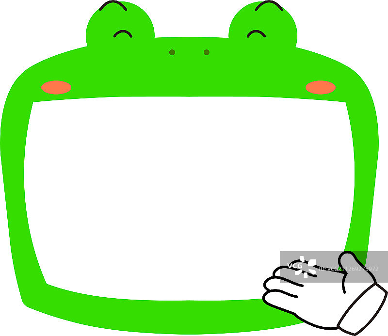 可爱的青蛙白板图片素材