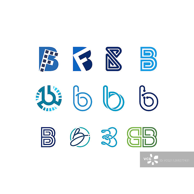 字母B标志设计模板合集图片素材