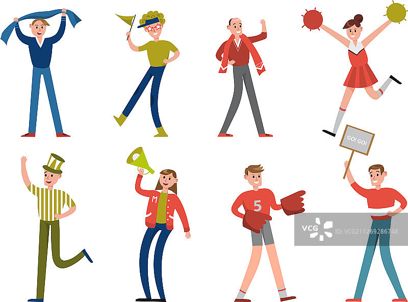 支持球队的运动迷角色图片素材