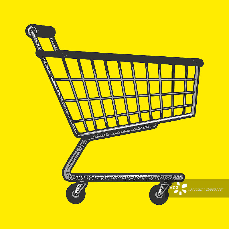 购物车素描雕刻图片素材
