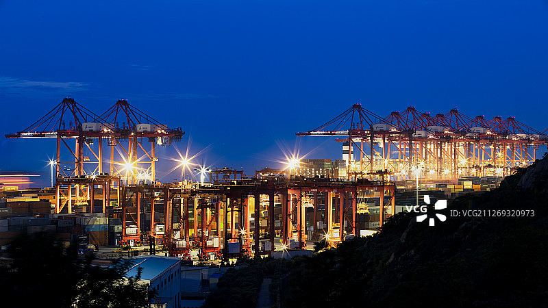 码头之夜图片素材