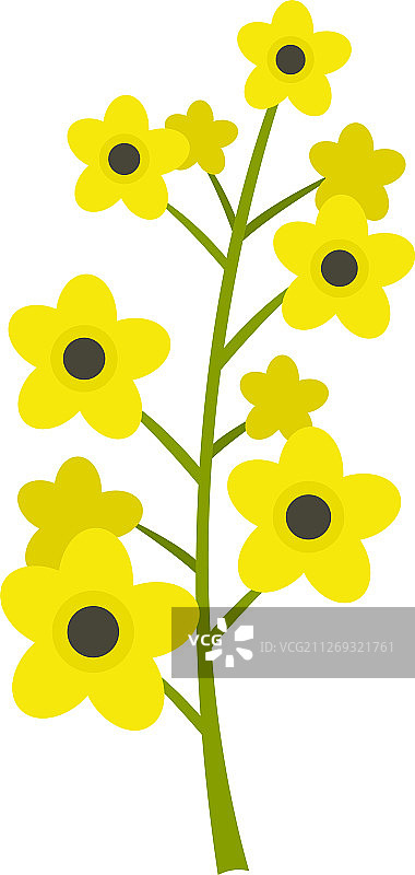 扁平风格油菜植物图标图片素材