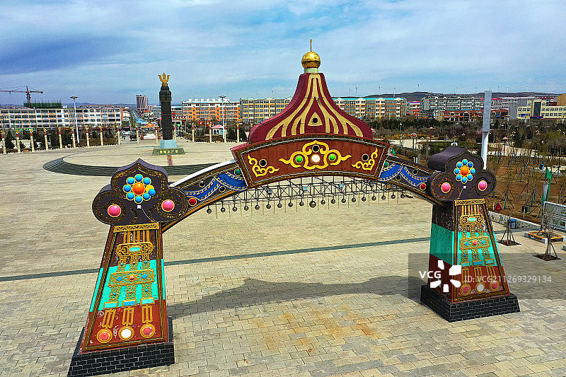 察哈尔广场+内蒙古乌兰察布市察右后旗察哈尔广场图片素材