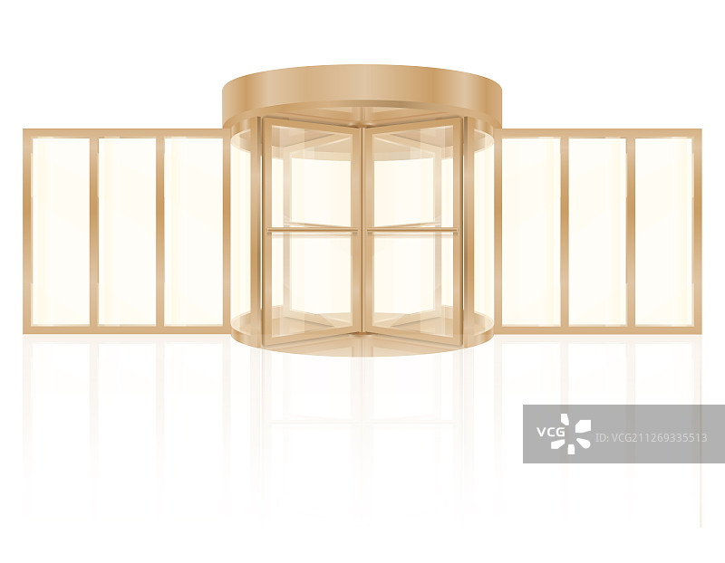 建筑物入口的金属旋转门素材图片素材