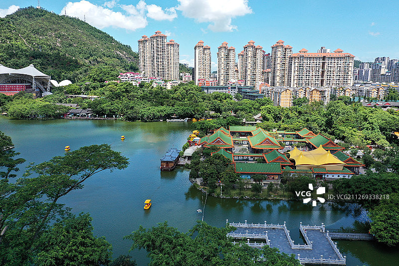 九州清晏+广东省珠海市香洲区圆明新园图片素材