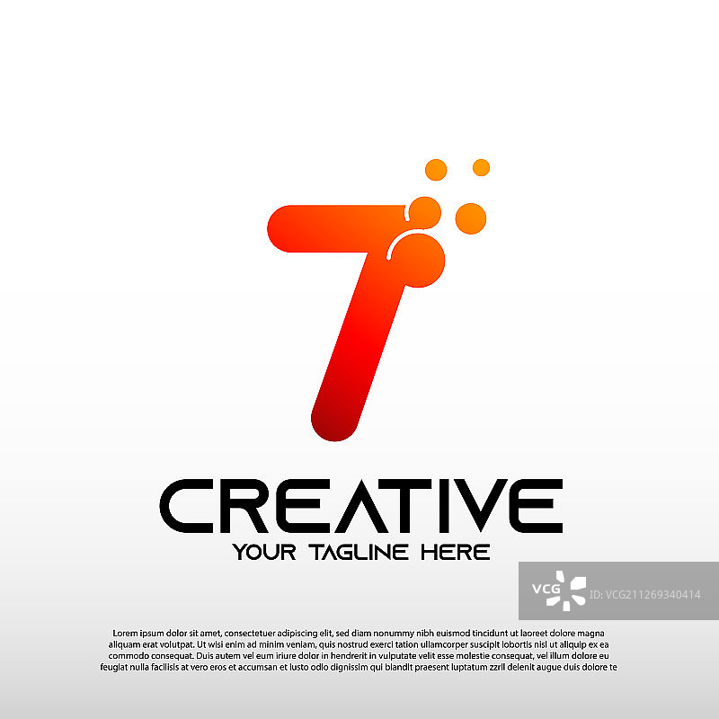 带有数字7的创意标志图片素材