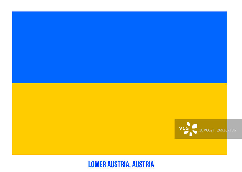 白色背景上的下奥地利州旗图片素材