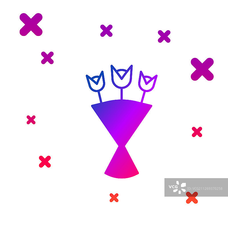 彩色花束图标图片素材