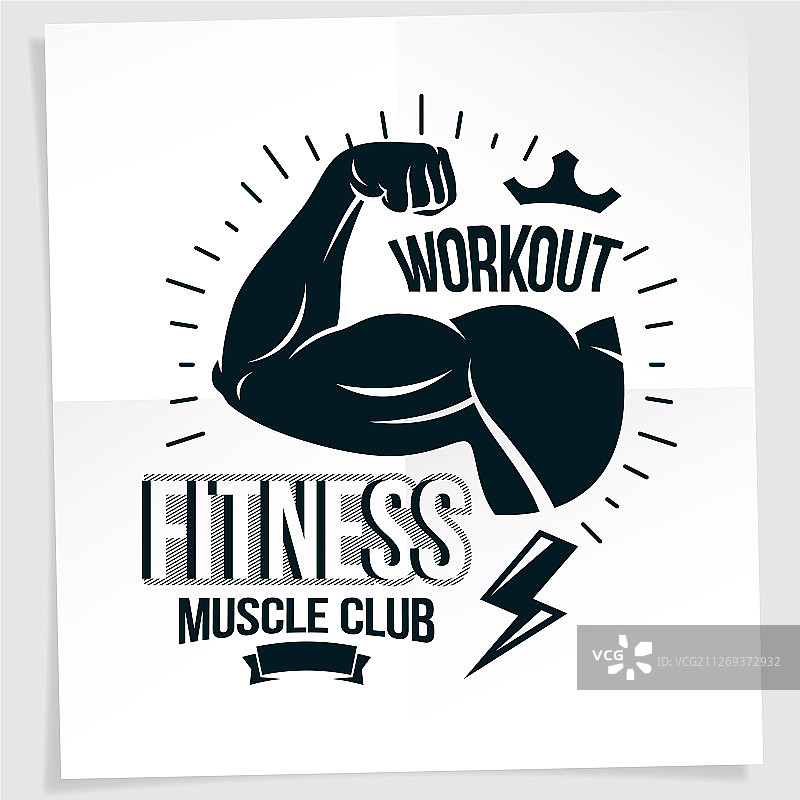 使用创建的健身房广告海报构图图片素材