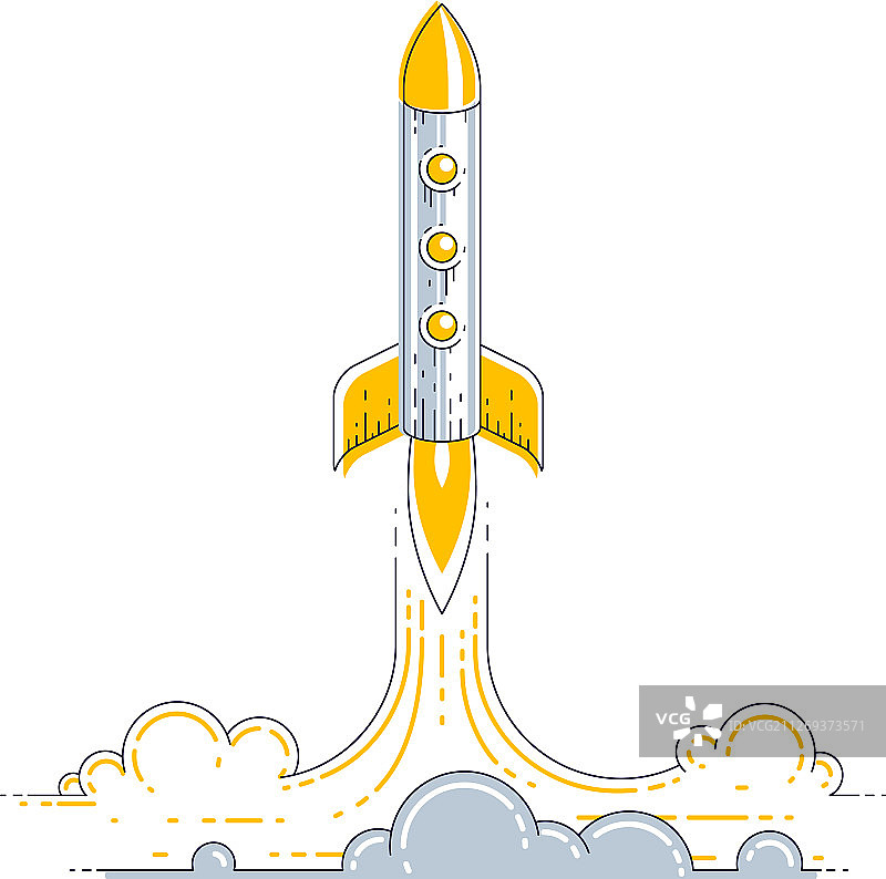 发射火箭探索未知空间图片素材