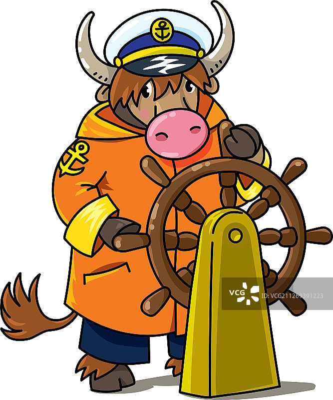 儿童字母表Y：牦牛、游艇、水手图片素材