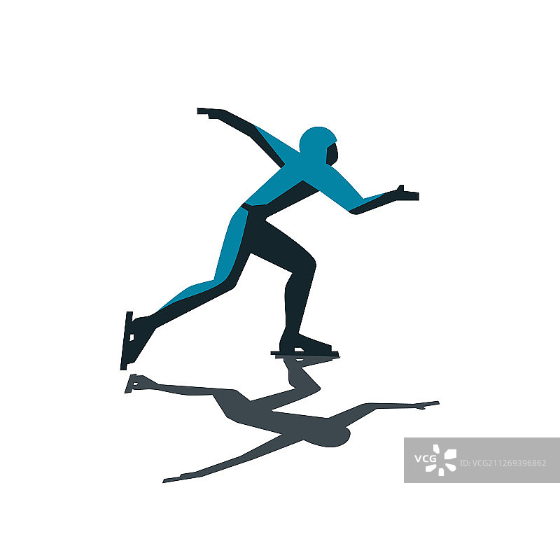 抽象速度滑冰运动员图片素材