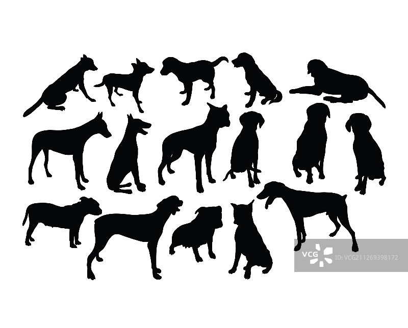狗的轮廓剪影图片素材