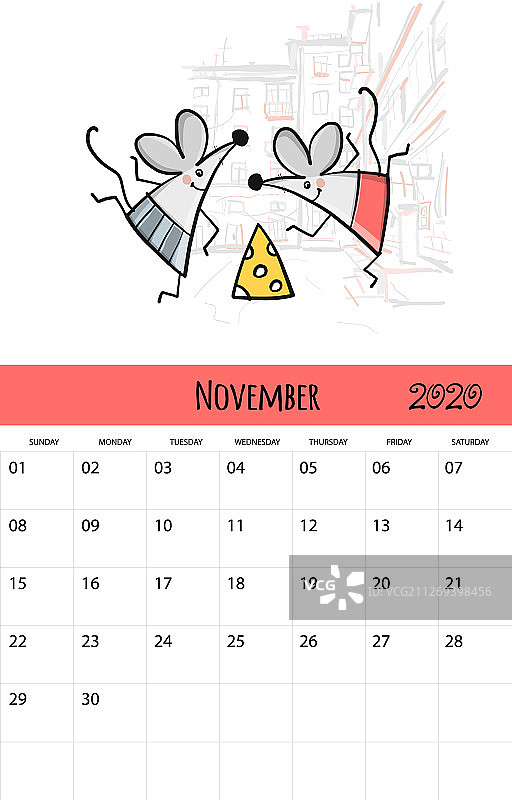 有趣的老鼠和2020年旅行标志图片素材