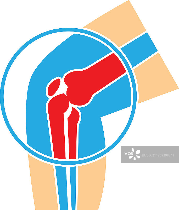 膝关节骨骼Logo图片素材