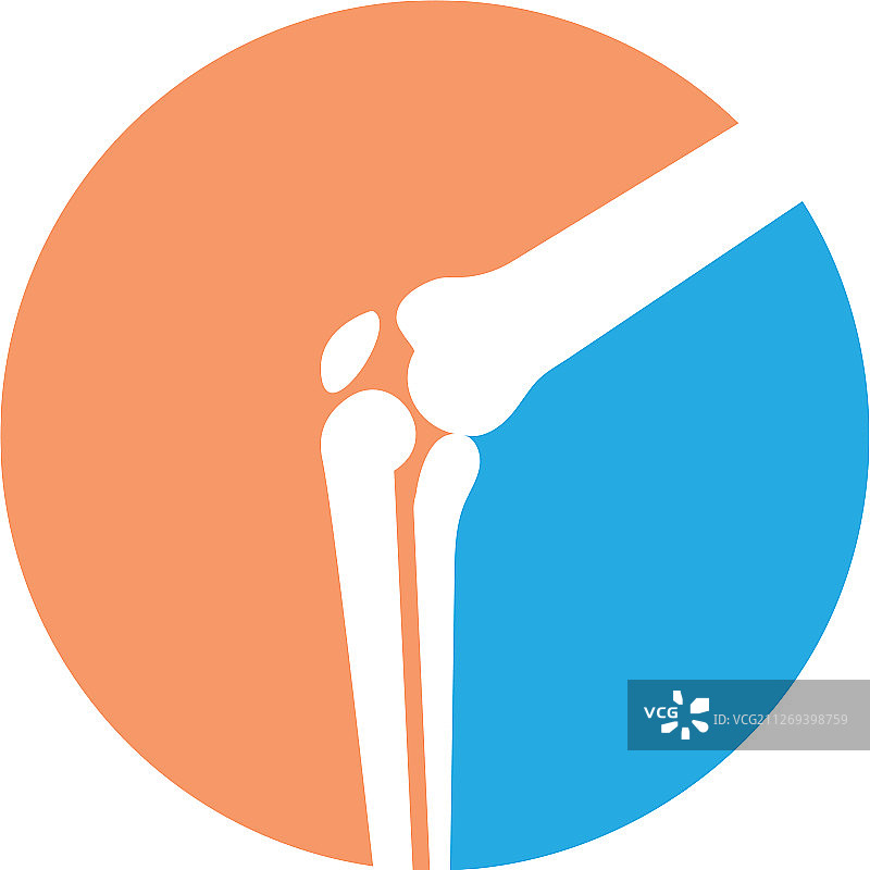 膝关节骨骼Logo图片素材