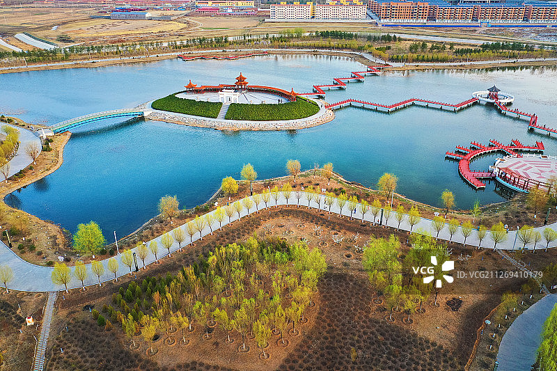 初春的人民公园+内蒙古自治区乌兰察布市丰镇市人民公园图片素材