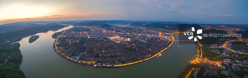 航拍阆中古城图片素材