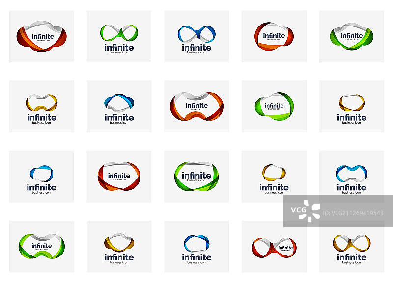 无限循环标志抽象商务组合图片素材