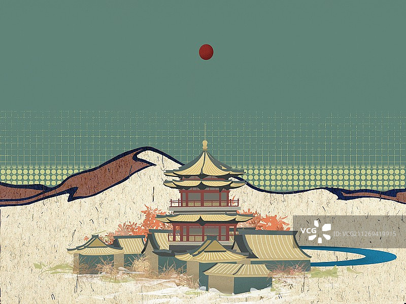 敦煌古城鸣沙山月牙泉图片素材